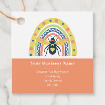Retro Beekeeper Honey Bee Rainbow Color Block