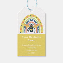 Retro Beekeeper Honey Bee Rainbow Color Block Geschenkanhänger