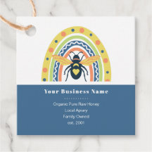 Retro Beekeeper Honey Bee Rainbow Color Block