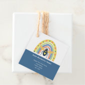 Retro Beekeeper Honey Bee Rainbow Color Block Geschenkanhänger (Beispiel)