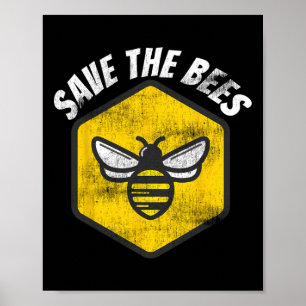 Retro Beekeeper Honeybeeness Gerettet Die Bienen E Poster