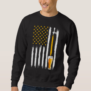 Retro Beer American Flag USA 4. Juli Brauerei A Sweatshirt