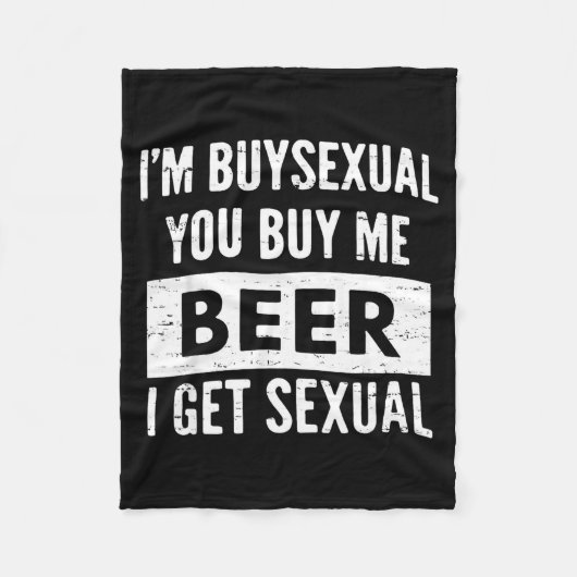 Retro Beer Funny I'm Buyual You Buy Me Beer I Get Fleecedecke (Vorderseite)