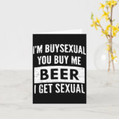 Retro Beer Funny I'm Buyual You Buy Me Beer I Get Karte (Gelbe Blume)
