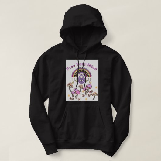 Retro Befreie deinen Geist Hoodie (Design vorne)