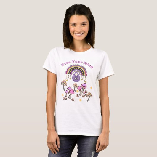 Retro Befreie deinen Geist T-Shirt (Vorne ganz)
