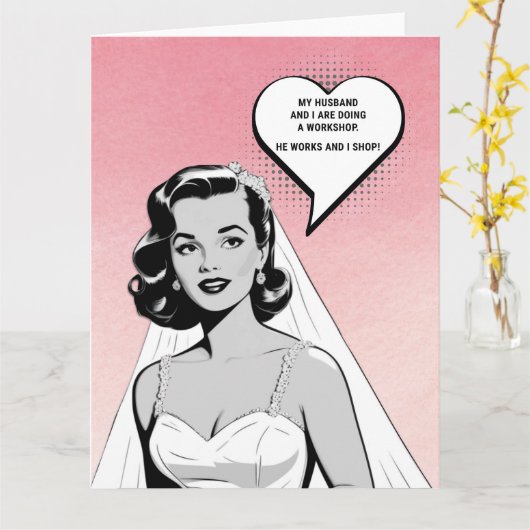 Retro-Begrüßung Karte (Gelbe Blume)