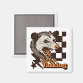 Retro Behalt Talking Feral Possum: Angry Wild Anim Magnet (Vorderseite/Rückseite)