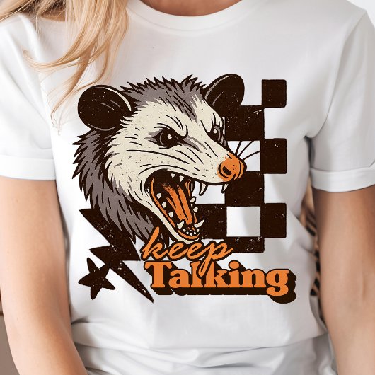 Retro Behalt Talking Feral Possum: Angry Wild Anim T-Shirt