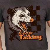 Retro Behalt Talking Feral Possum: Angry Wild Anim Tri-Blend Shirt