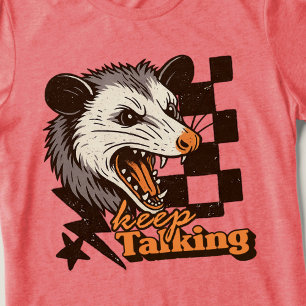 Retro Behalt Talking Feral Possum: Angry Wild Anim Tri-Blend Shirt