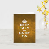 Retro Behalte Ruhe Karte (Gelbe Blume)