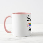 Retro Behalte Ruhe und Liebe auf Tasse (Links)