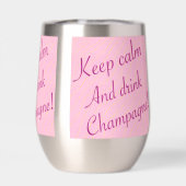 Retro Behalte Ruhe und Trink Champagner (Rückseite)