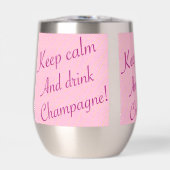 Retro Behalte Ruhe und Trink Champagner (Vorderseite)