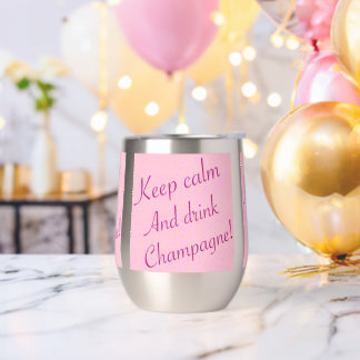Retro Behalte Ruhe und Trink Champagner