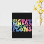 Retro Behavior Goes Where Reinforcement Flows Aba  Karte (Gelbe Blume)