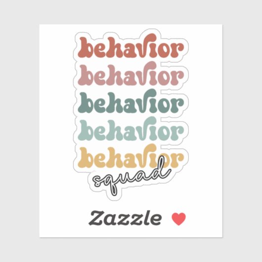 Retro Behavior Squad Behavioral Therapist Aufkleber (Blatt)