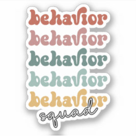 Retro Behavior Squad Behavioral Therapist Aufkleber