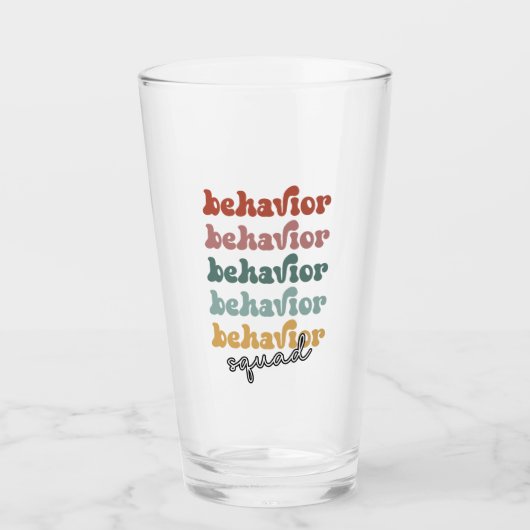 Retro Behavior Squad Behavioral Therapist Glas (Vorderseite)