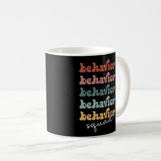 Retro Behavior Squad Behavioral Therapist Kaffeetasse (VorderseiteRechts)