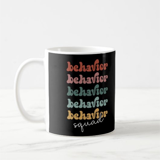 Retro Behavior Squad Behavioral Therapist Kaffeetasse (Links)