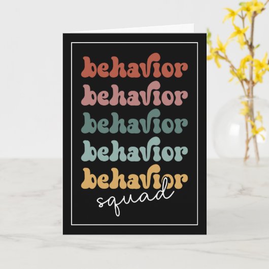 Retro Behavior Squad Behavioral Therapist Karte (Gelbe Blume)