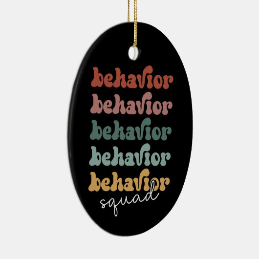 Retro Behavior Squad Behavioral Therapist Keramik Ornament (Rechts)