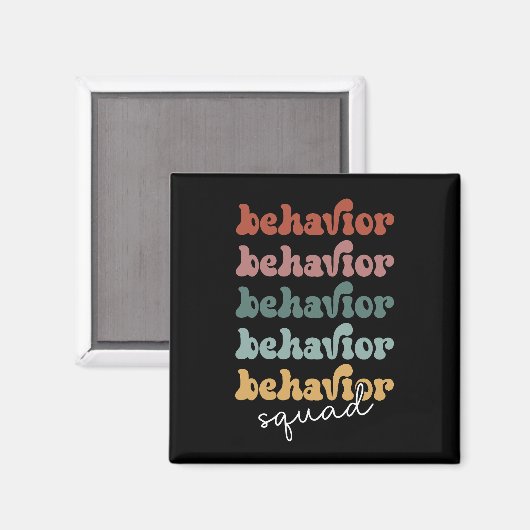 Retro Behavior Squad Behavioral Therapist Magnet (Vorderseite/Rückseite)