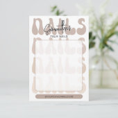Retro Beige Acrylic Nails Care Guide Display Cards (Stehend Vorderseite)