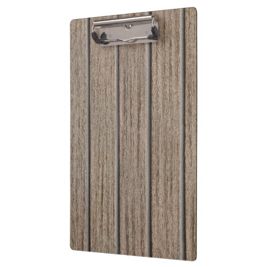 Retro Beige Bamboo Texture Pattern Clipboard Klemmbrett (Links)