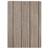Retro Beige Bamboo Texture Pattern Clipboard Klemmbrett (Rückseite)