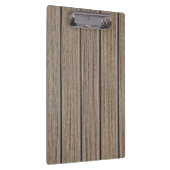 Retro Beige Bamboo Texture Pattern Clipboard Klemmbrett (Rechts)