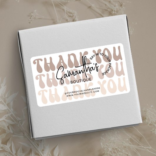 Retro Beige Business Vielen Dank für Ihren Einkauf