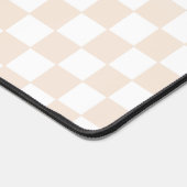 Retro Beige Checkered Desk Mat Schreibtischunterlage (Ecke)