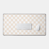Retro Beige Checkered Desk Mat Schreibtischunterlage (Tastatur & Maus)