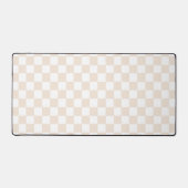 Retro Beige Checkered Desk Mat Schreibtischunterlage (Vorderseite)