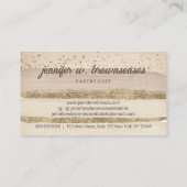 Retro Beige Kuchen Bäckerei Konditorei Design Visitenkarte (Rückseite)