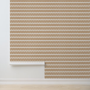 Retro Beige Mitte Jahrhundert Tapete