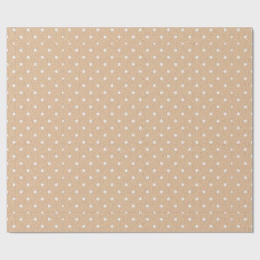Retro Beige Polka Dot Pattern Trendy Chic Geschenk Geschenkpapier (Flach)