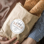 Retro Beige Sourdough Brot Modernes Hütte Gesetz Runder Aufkleber