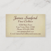 Retro Beige Tone Beruflich Visitenkarte (Rückseite)