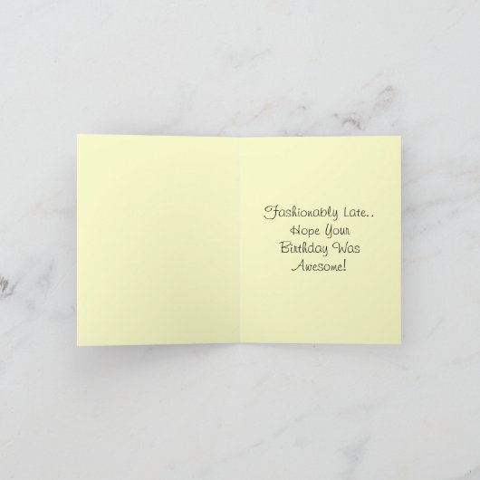 Retro Beled Phantastisch Birthday Sorry note card Karte (Innenseite)