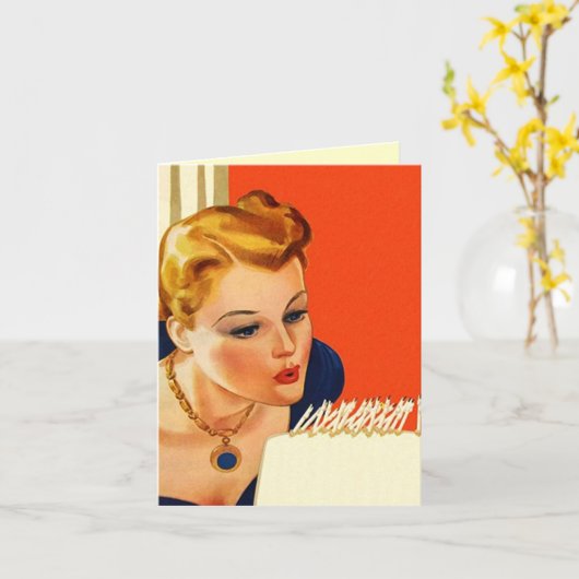 Retro Beled Phantastisch Birthday Sorry note card Karte (Gelbe Blume)