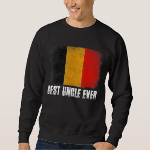 Retro Belgium Flag Best Uncle Ever Vatertag Sweatshirt