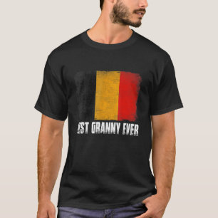 Retro Belgium Flag Beste Granny je Muttertag T-Shirt