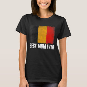 Retro Belgium Flag Beste Mama je Muttertag T-Shirt