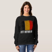Retro Belgium Flag Beste Mutter je Muttertag Sweatshirt (Vorne ganz)