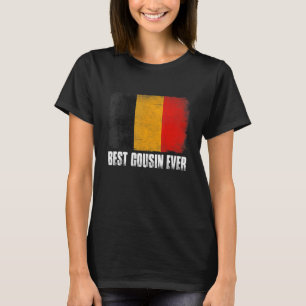 Retro Belgium Flag Bester Cousin je Vatertag T-Shirt