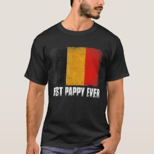 Retro Belgium Flag Bestes Pappy je Vatertag T-Shirt